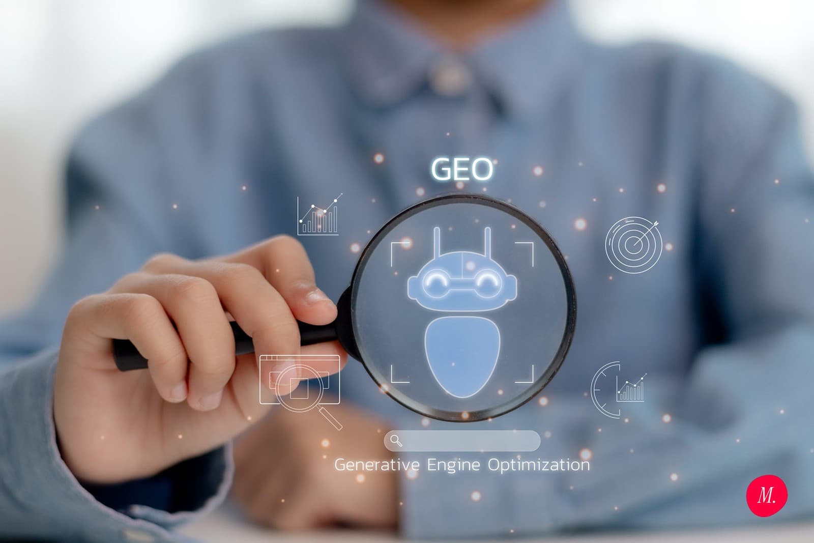 Illustrasjon av GEO og AI-drevet nettsøk