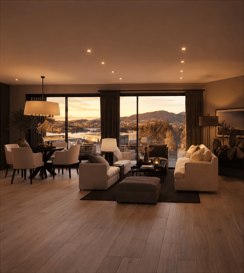 Interiør-render fra et nybyggprosjekt (1)
